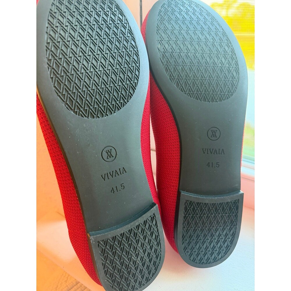 VIVAIA Round-Toe Flats (Claire) in Ruby Red Women’s Size 41.5 (US 11) - Picture 9 of 11